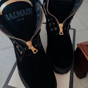 Balmain suede boots